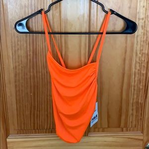 Forever 21 Neon Orange Crossback Tank